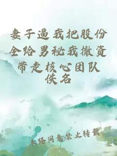 妻子逼我把股份全给男秘我撤资带走核心团队